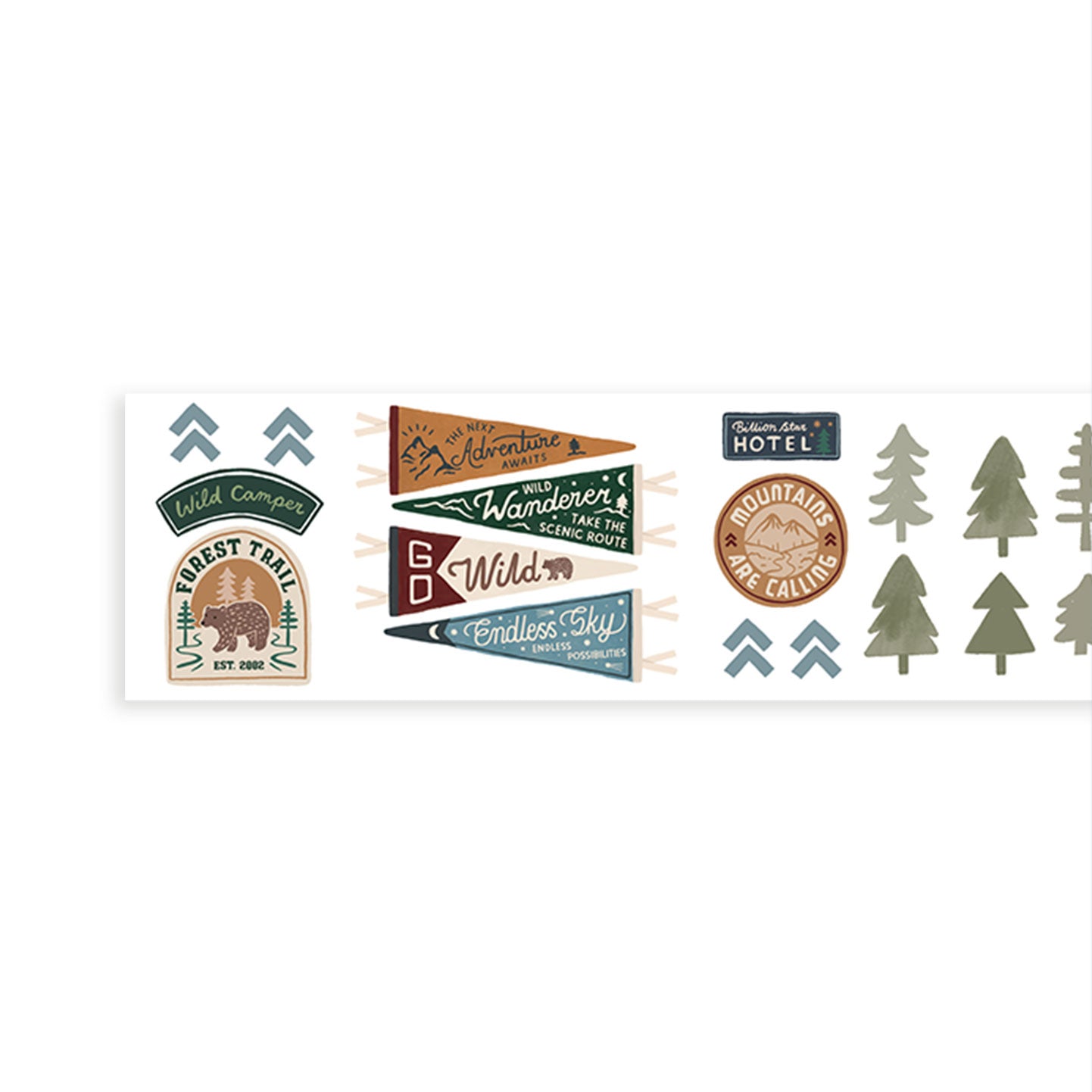 Wild Camping Wall Stickers