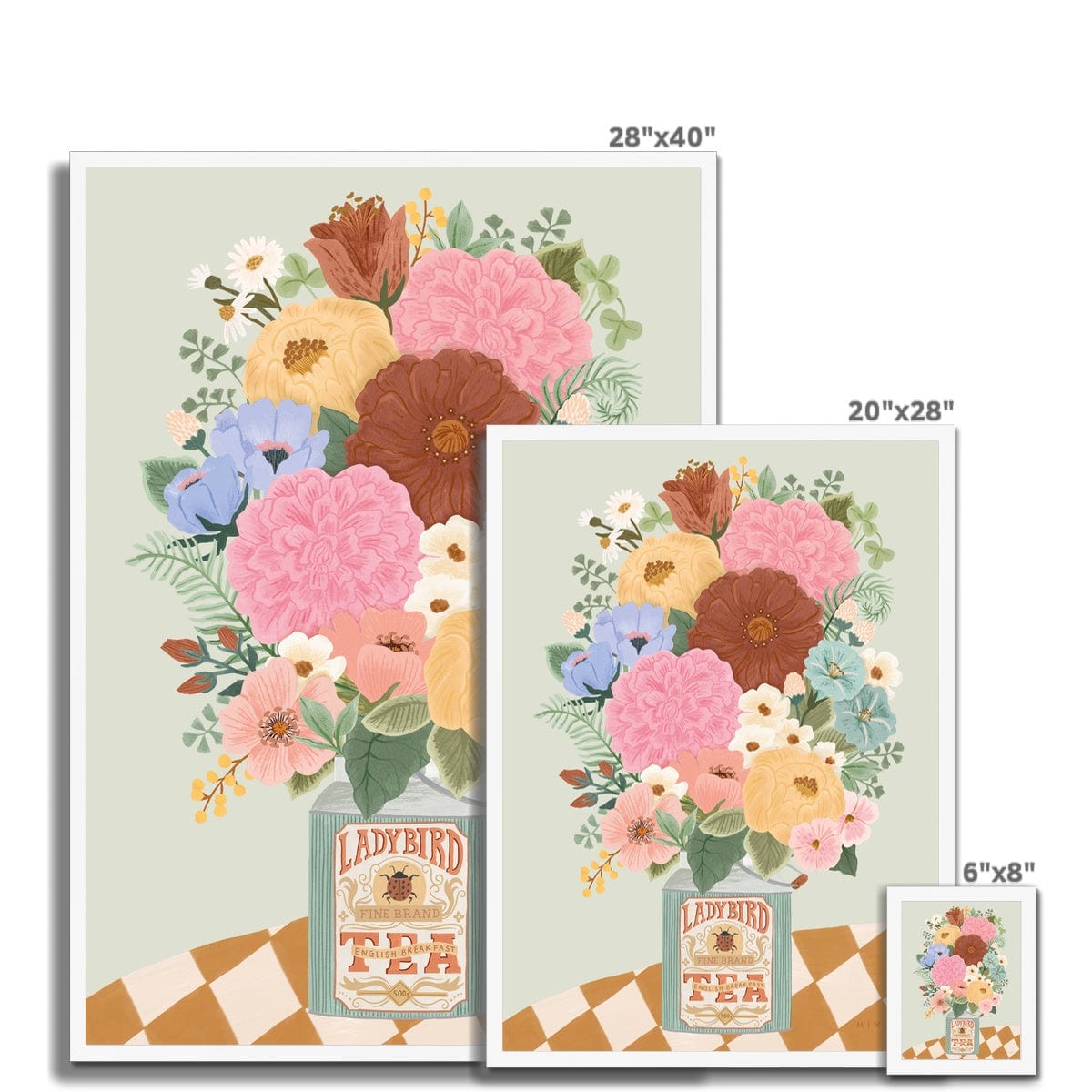 Art Print Boho Floral Vase Art Print