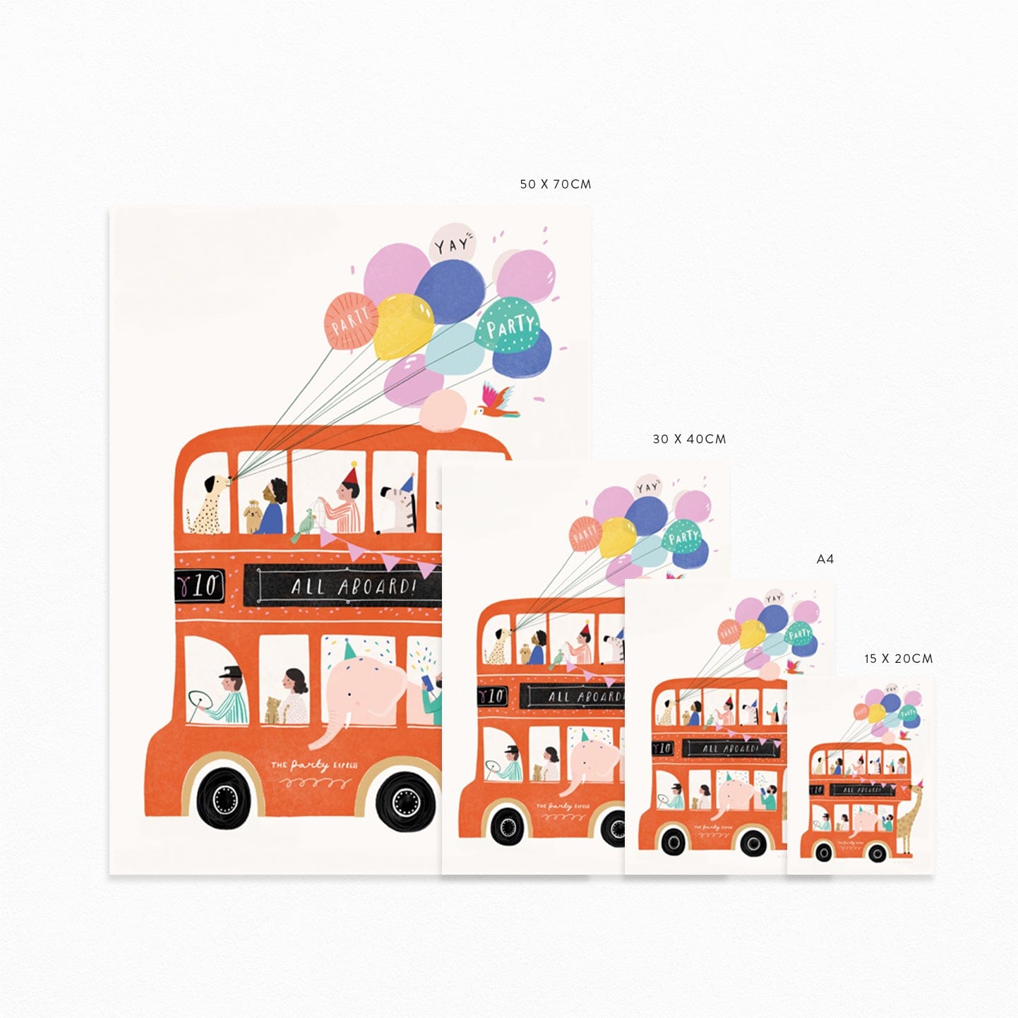 Art Print Double Decker Party Bus Art Print