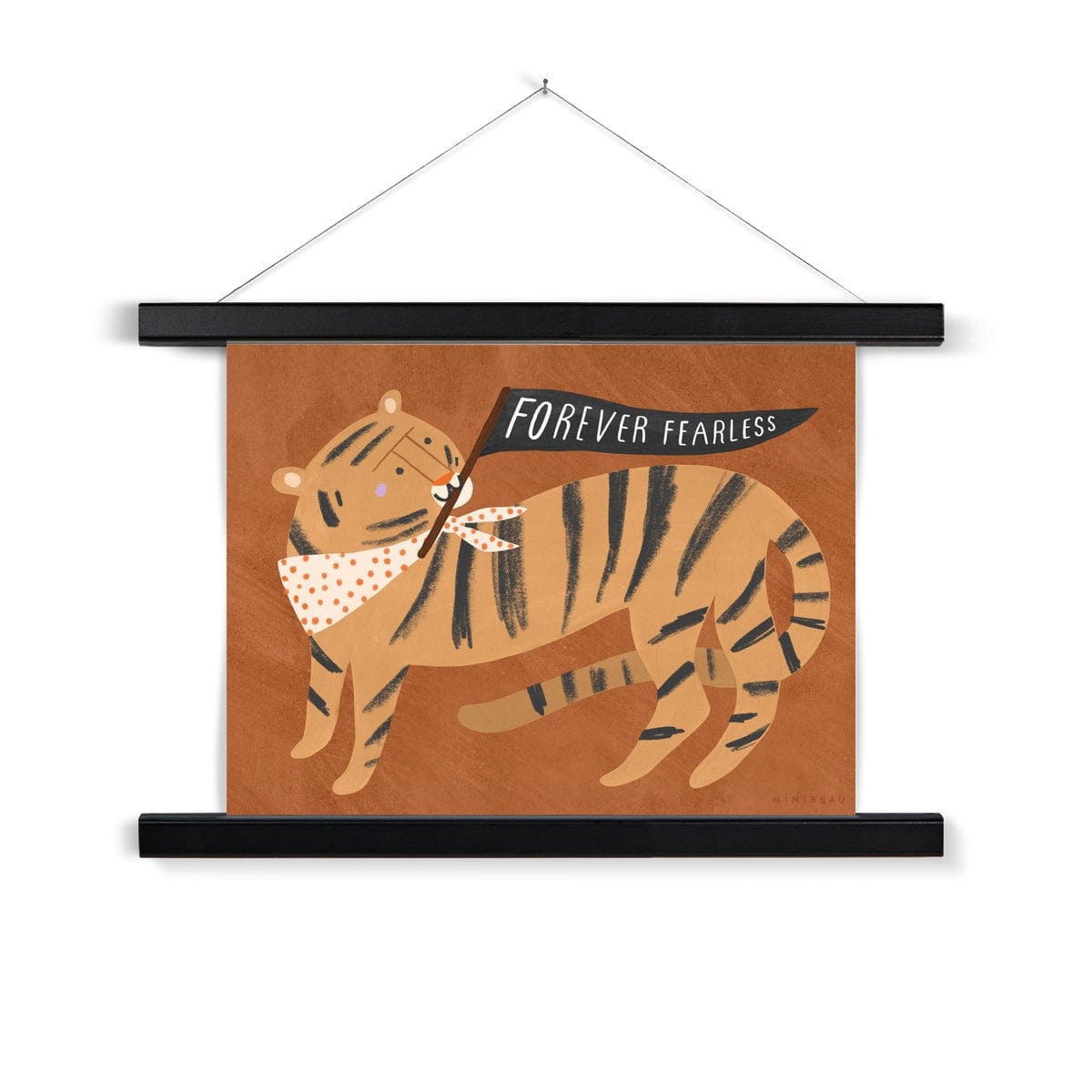 Art Print Ochre / 20x15cm (8x6") / Black Hanger Forever Fearless Art Print
