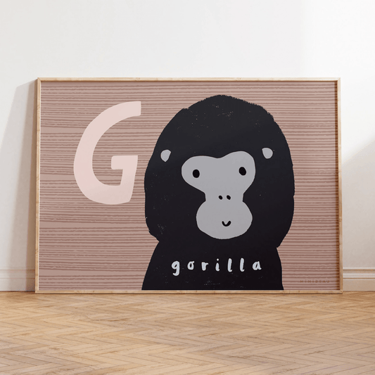 Art Print G Is For Gorilla Art Print