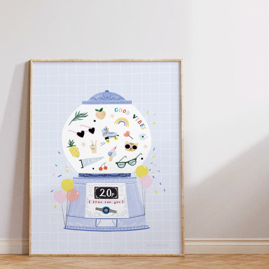 Art Print Good Vibes Gumball Art Print