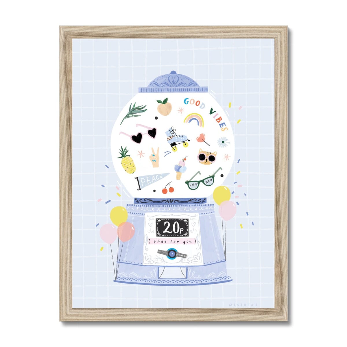Art Print Good Vibes Gumball Art Print