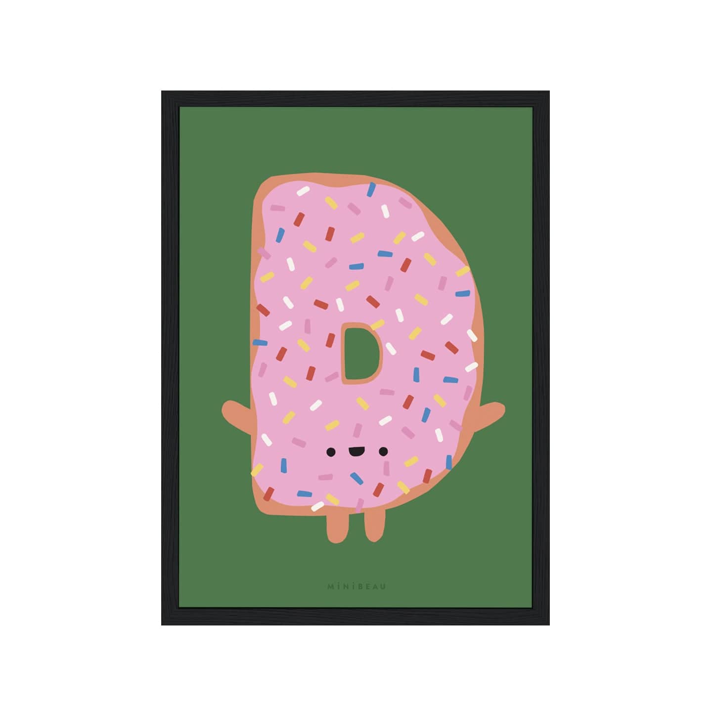 Art Print Happy Alphabet 'D' Art Print - Personalisable