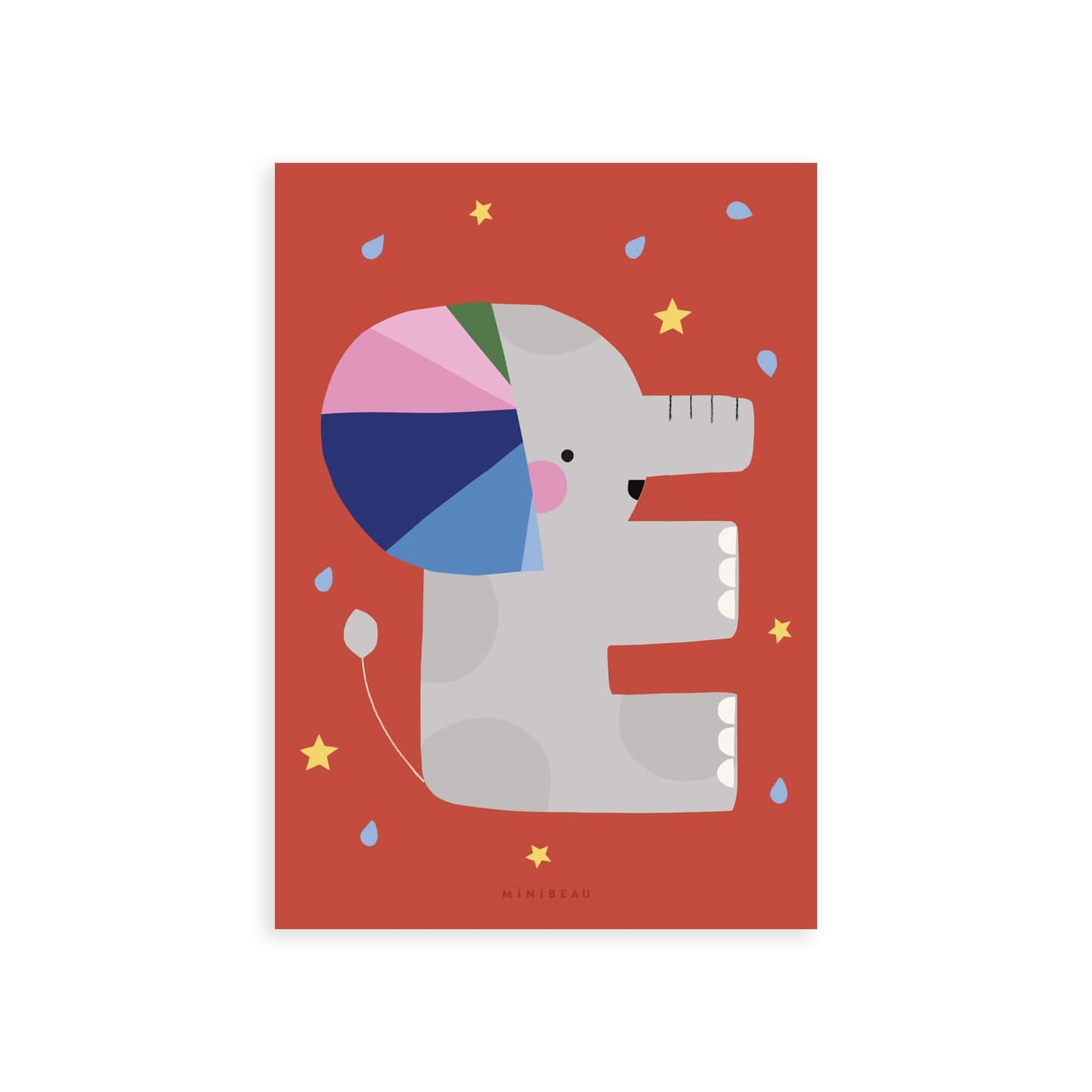 Art Print 15x20cm (6x8") / No Frame Happy Alphabet 'E' Art Print - Personalisable