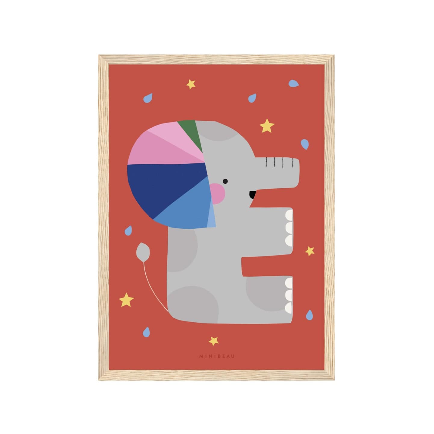 Art Print Happy Alphabet 'E' Art Print - Personalisable