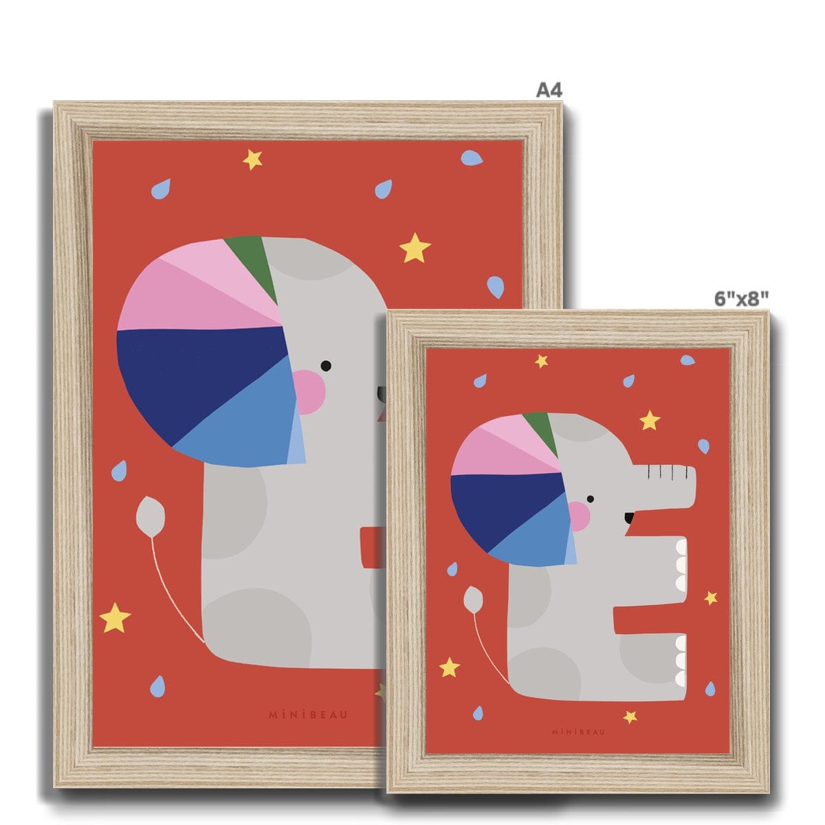 Art Print Happy Alphabet 'E' Art Print - Personalisable