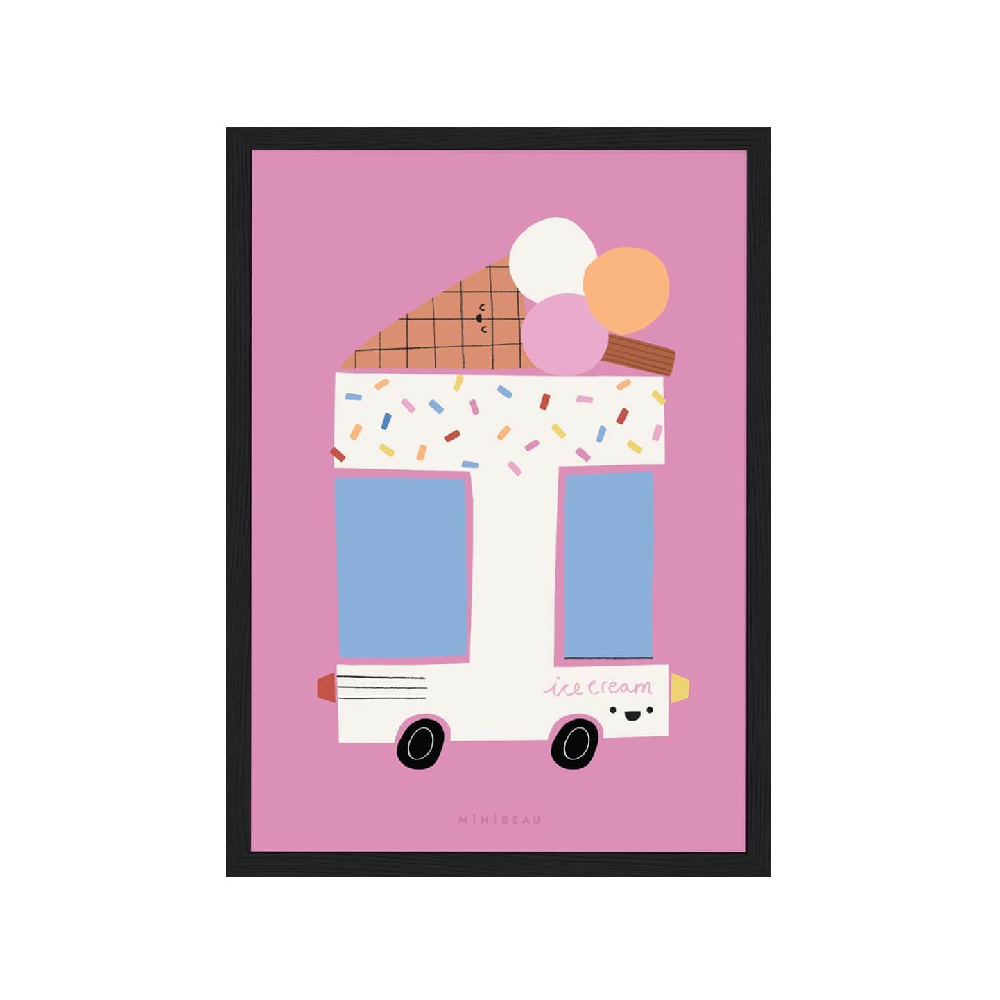 Art Print Happy Alphabet 'I' Art Print - Personalisable