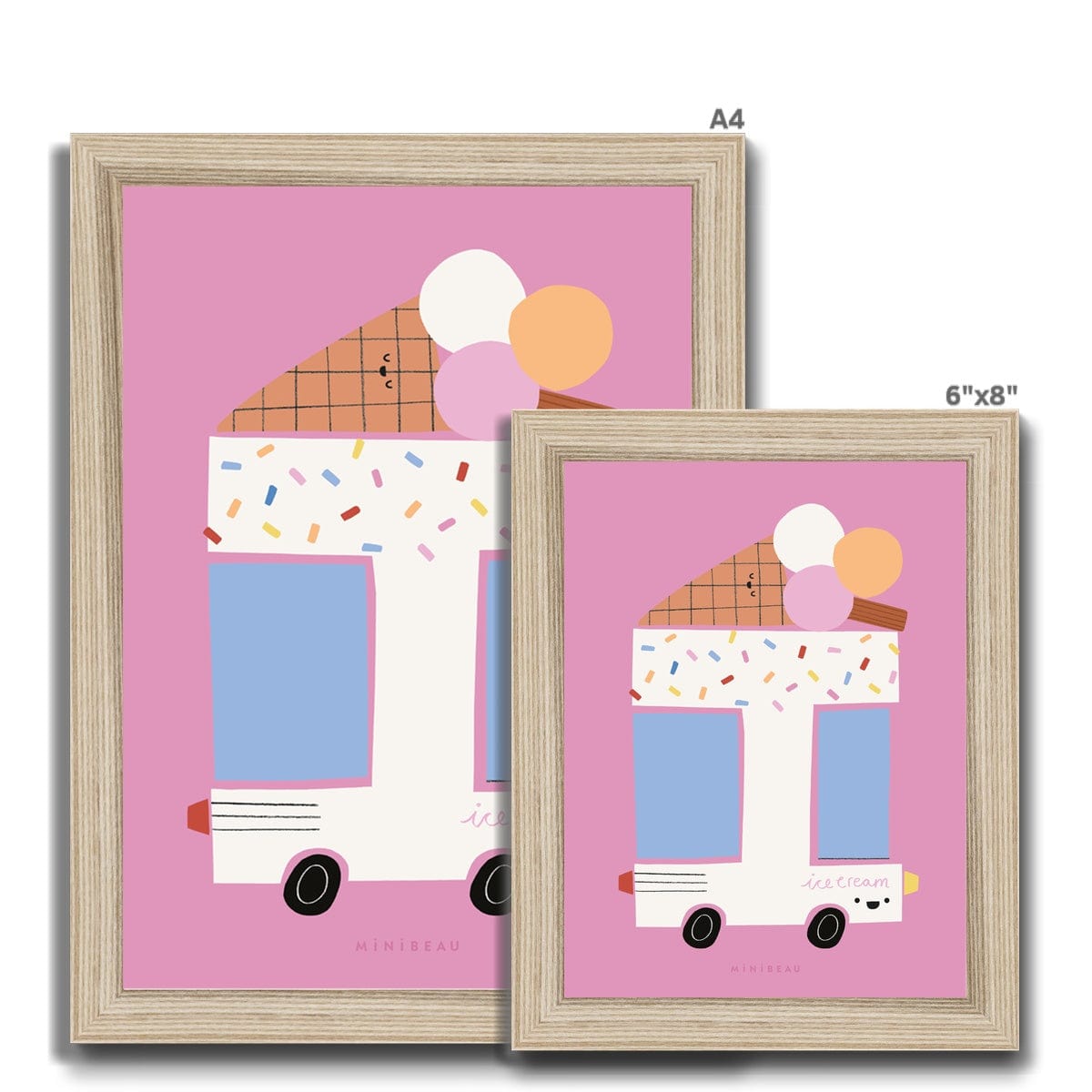 Art Print Happy Alphabet 'I' Art Print - Personalisable
