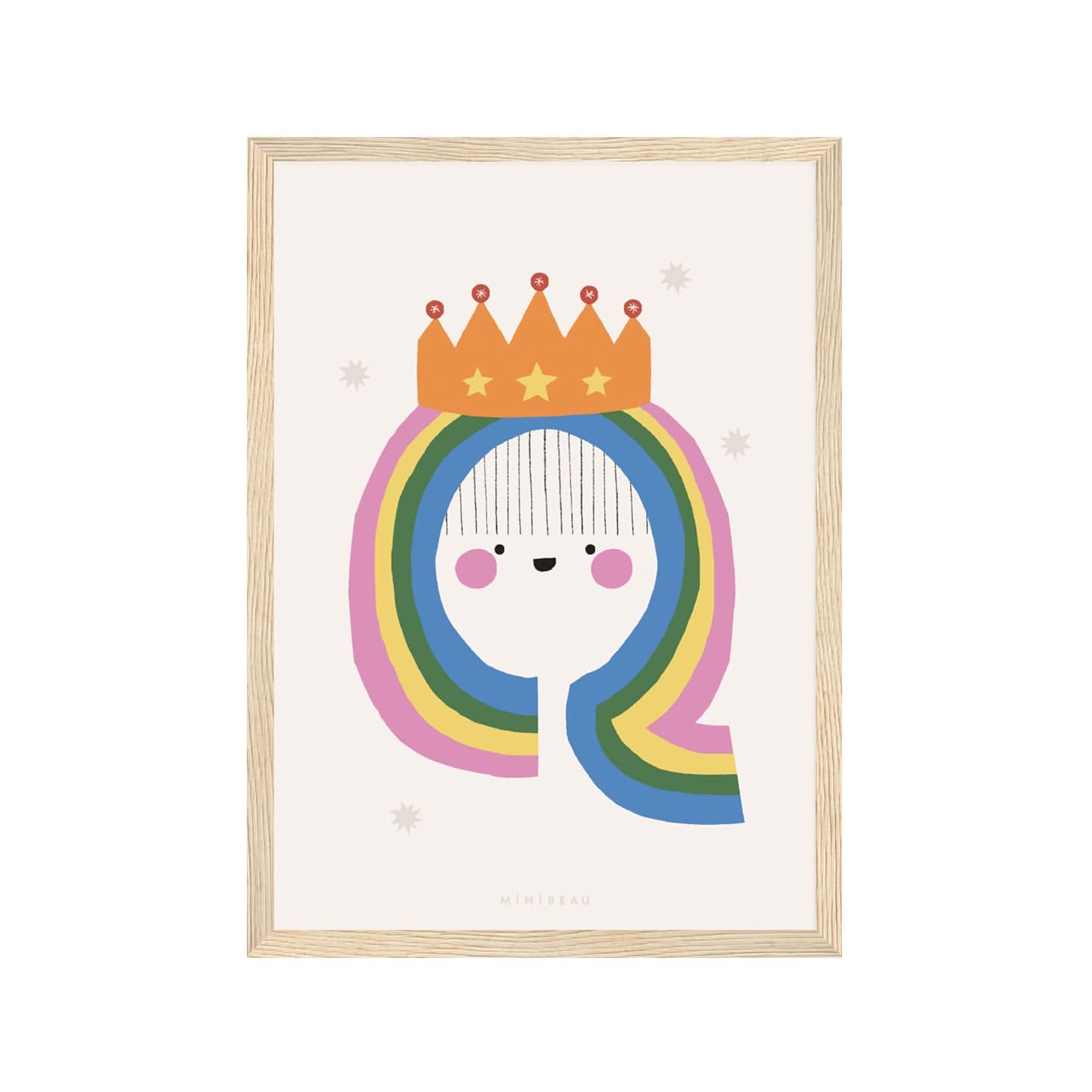 Art Print Happy Alphabet 'Q' Art Print - Personalisable