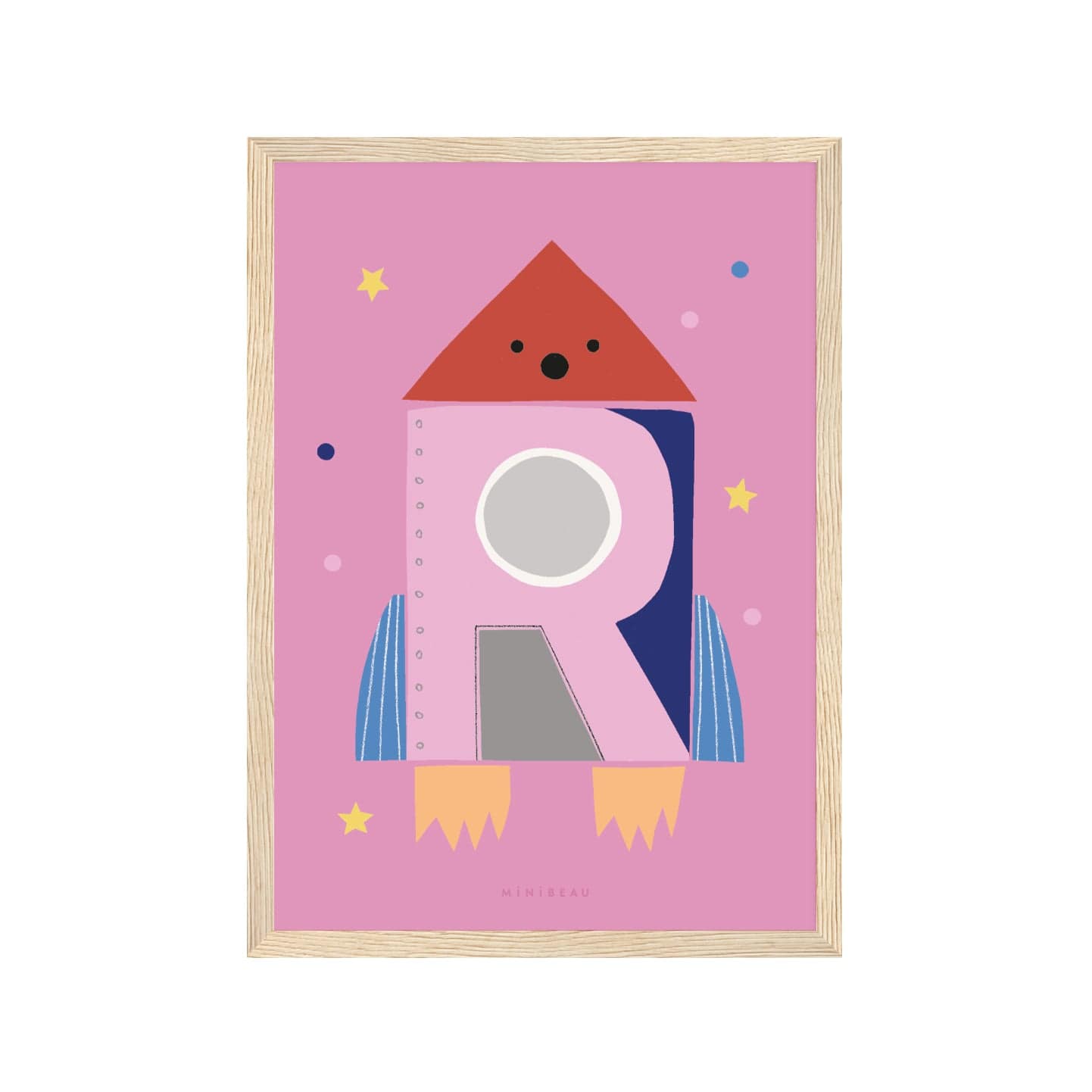 Art Print Happy Alphabet 'R' Art Print - Personalisable