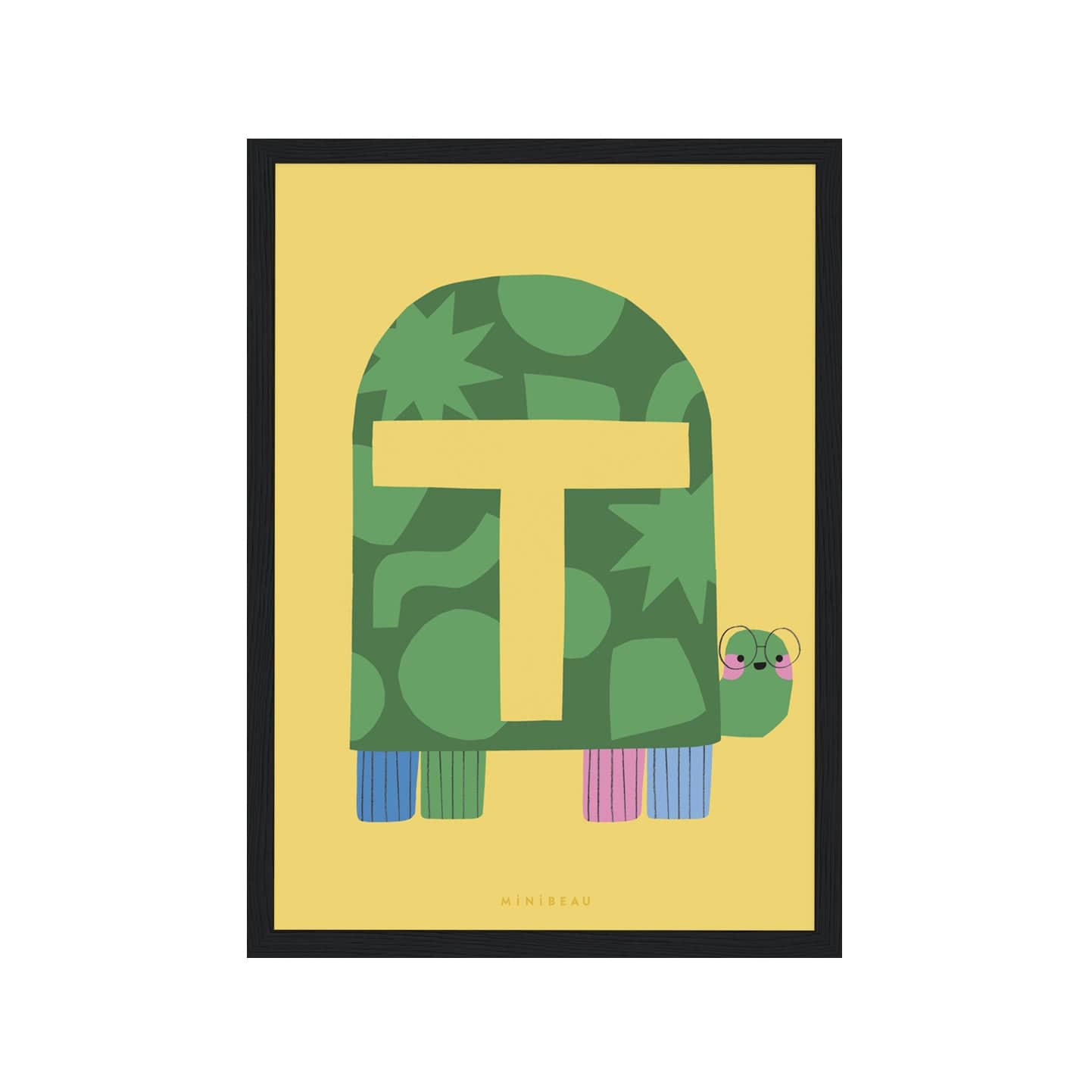 Art Print Happy Alphabet 'T' Art Print - Personalisable