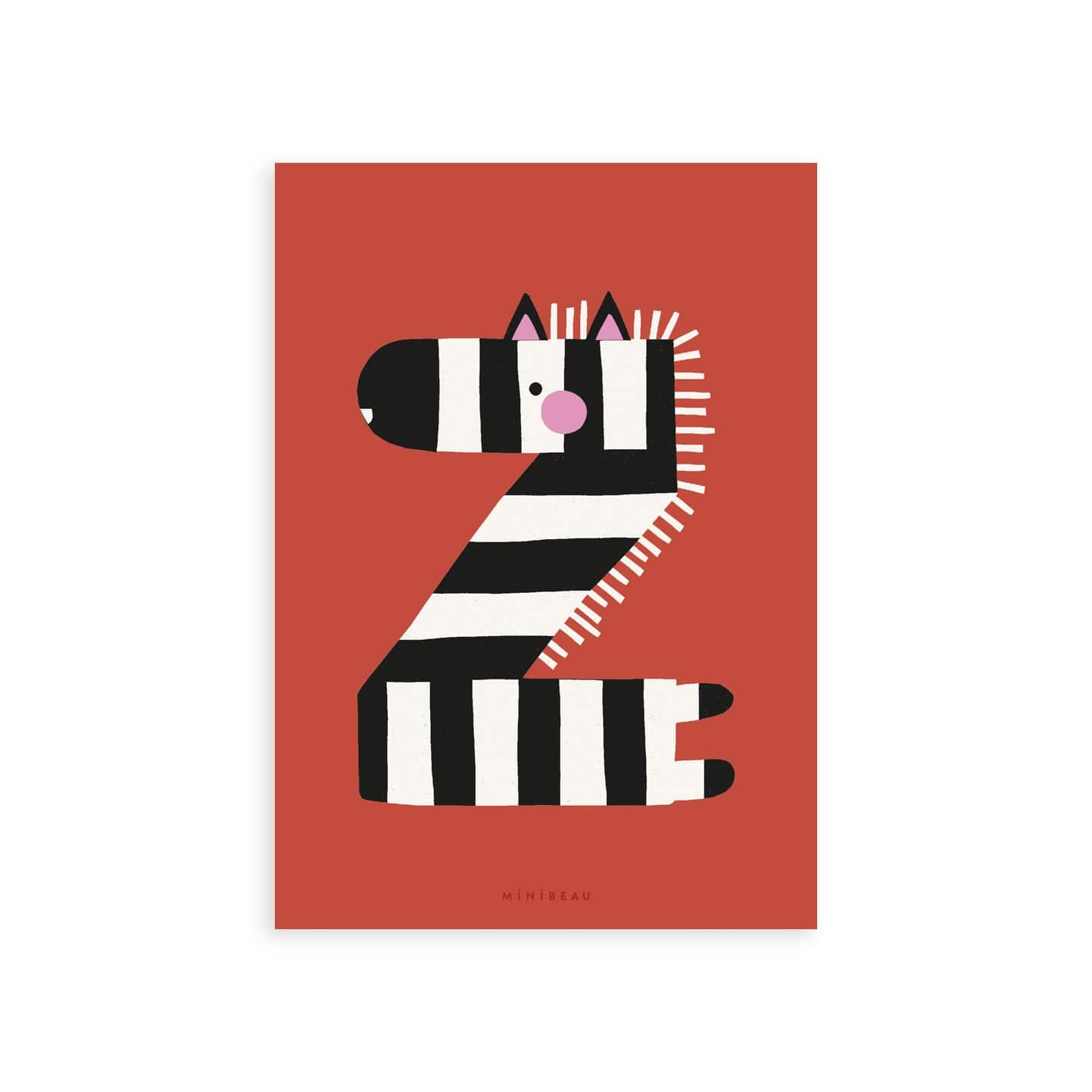 Art Print 15x20cm (6x8") / No Frame Happy Alphabet 'Z' Art Print - Personalisable