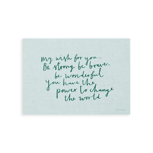 Art Print 15x20 (6x8") My Wish For You Blue Art Print