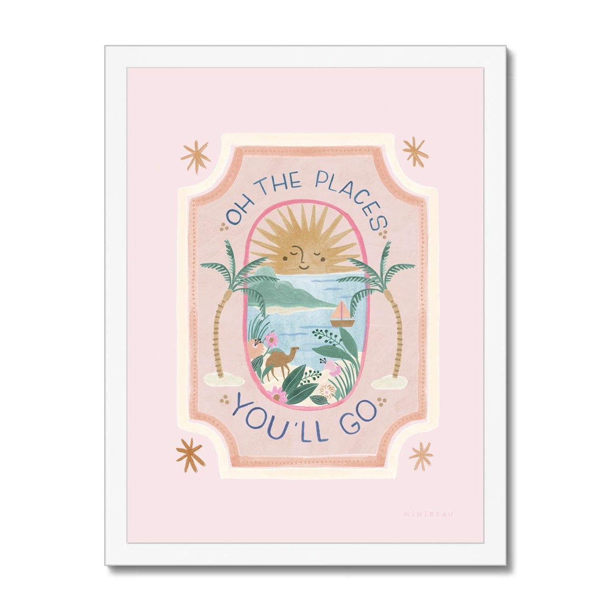 Art Print 15x20cm (6x8") / White Frame Oh, The Places You'll Go Art Print