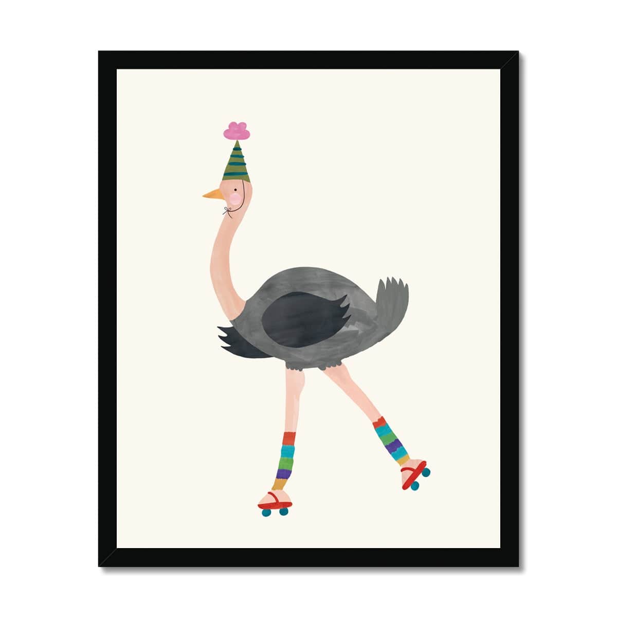 Art Print Party Ostrich Art Print