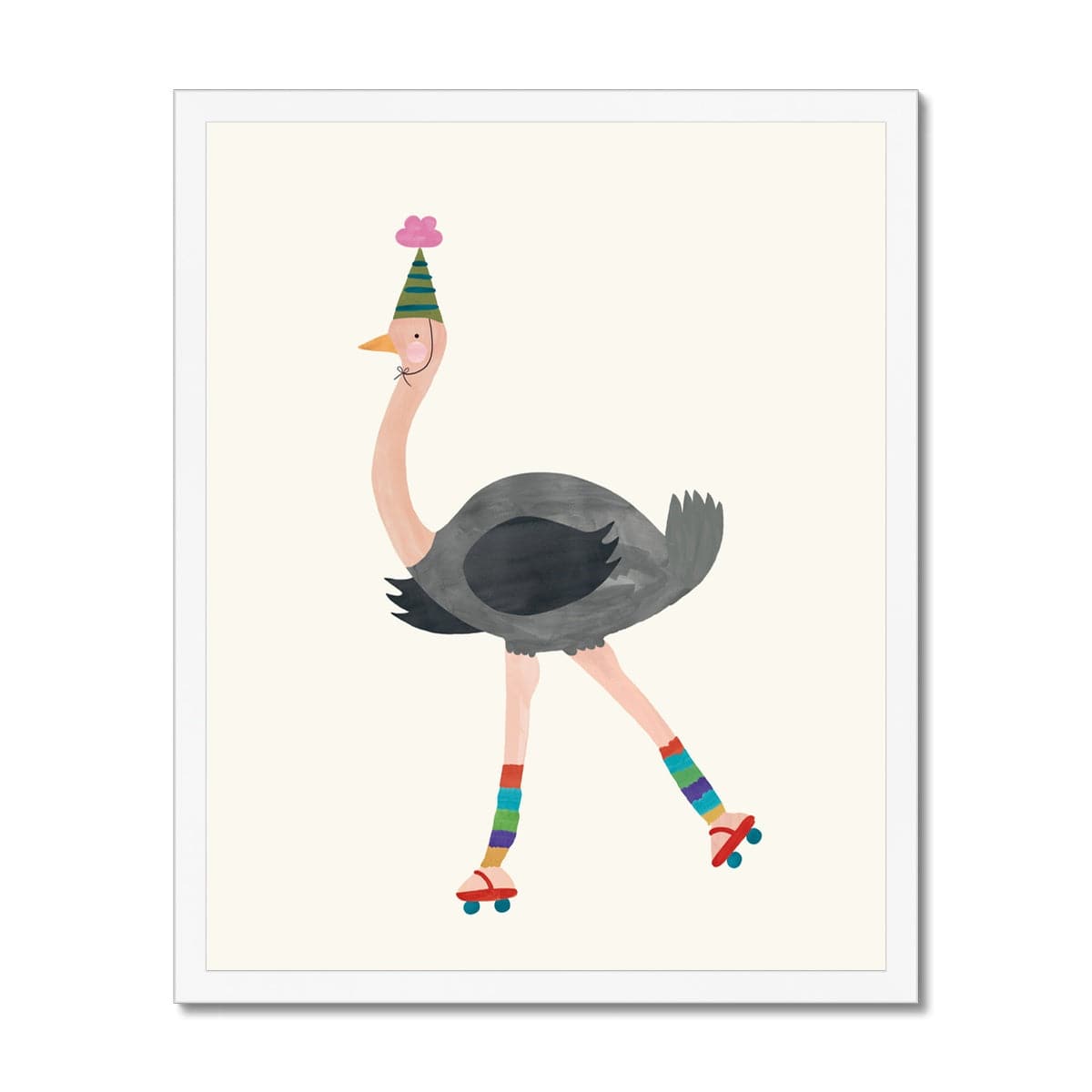 Art Print Party Ostrich Art Print