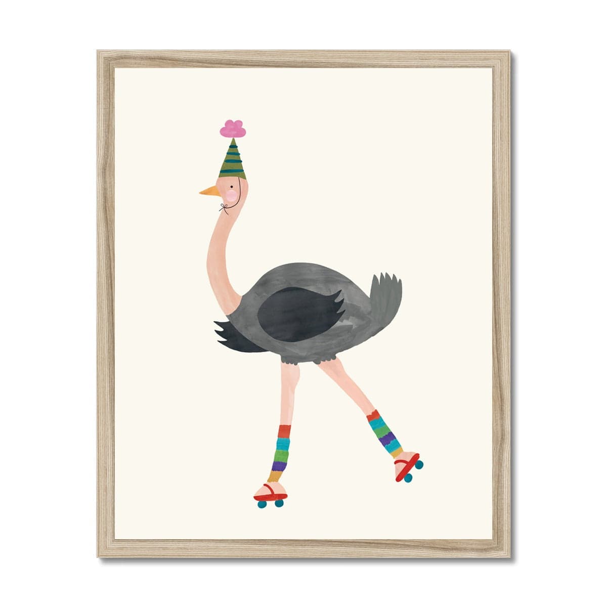 Art Print Party Ostrich Art Print