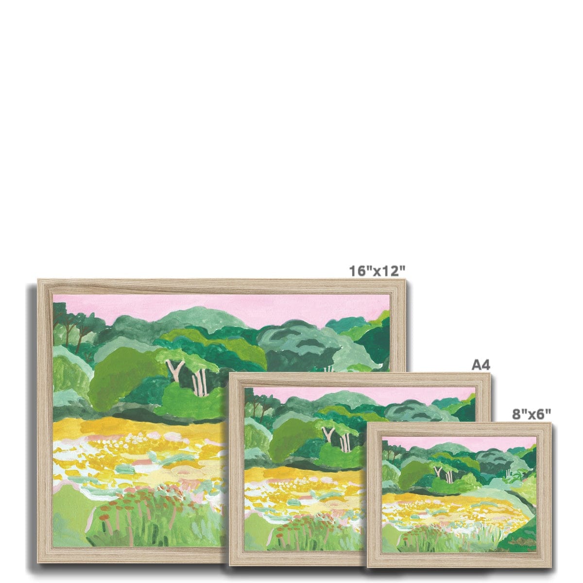 Art Print Pink Sky Landscape Art Print