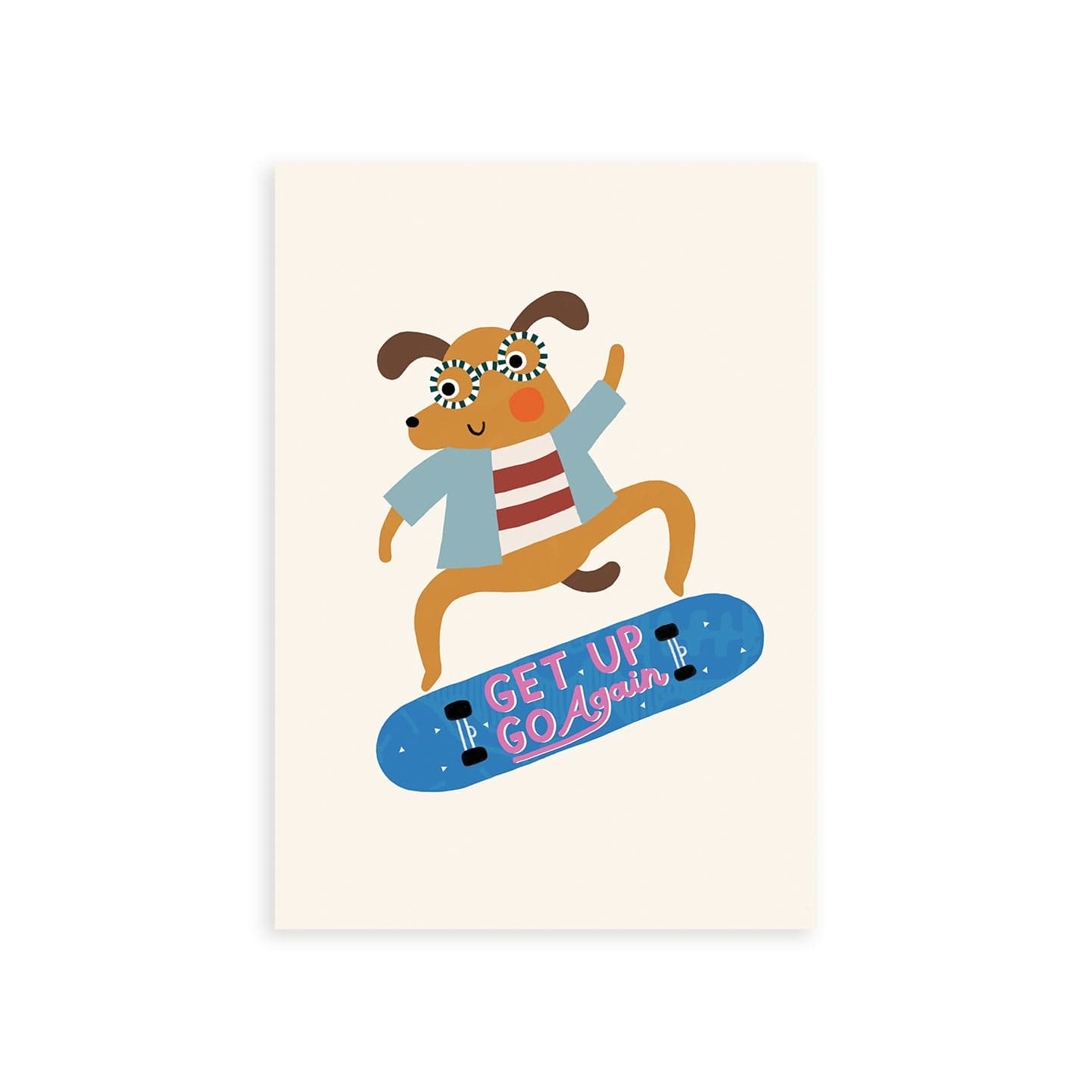 Art Print 15x20cm (6x8") / Cream / No Frame Rad Dog Art Print