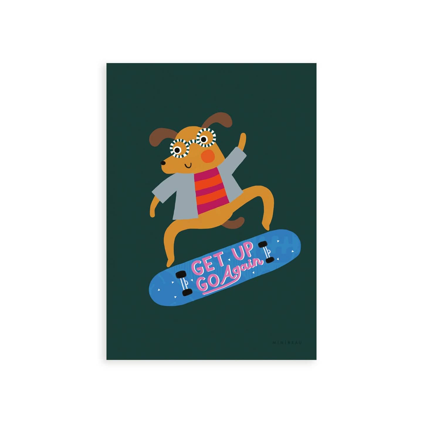 Art Print 15x20cm (6x8") / Green / No Frame Rad Dog Art Print