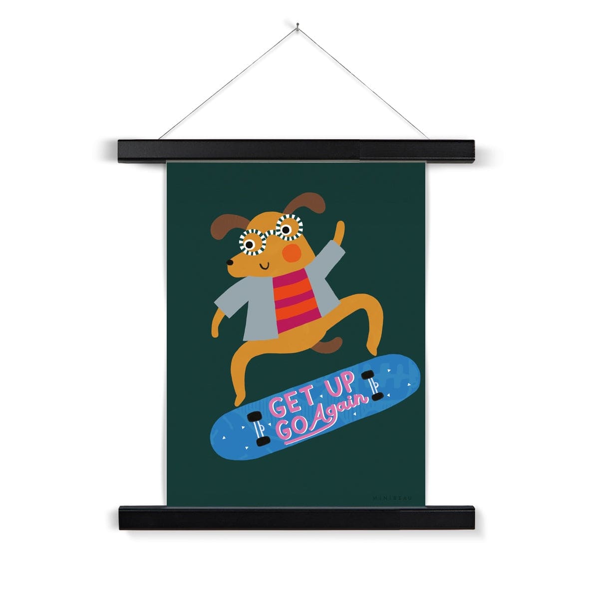 Art Print 15x20cm (6x8") / Green / Black Hanger Rad Dog Art Print