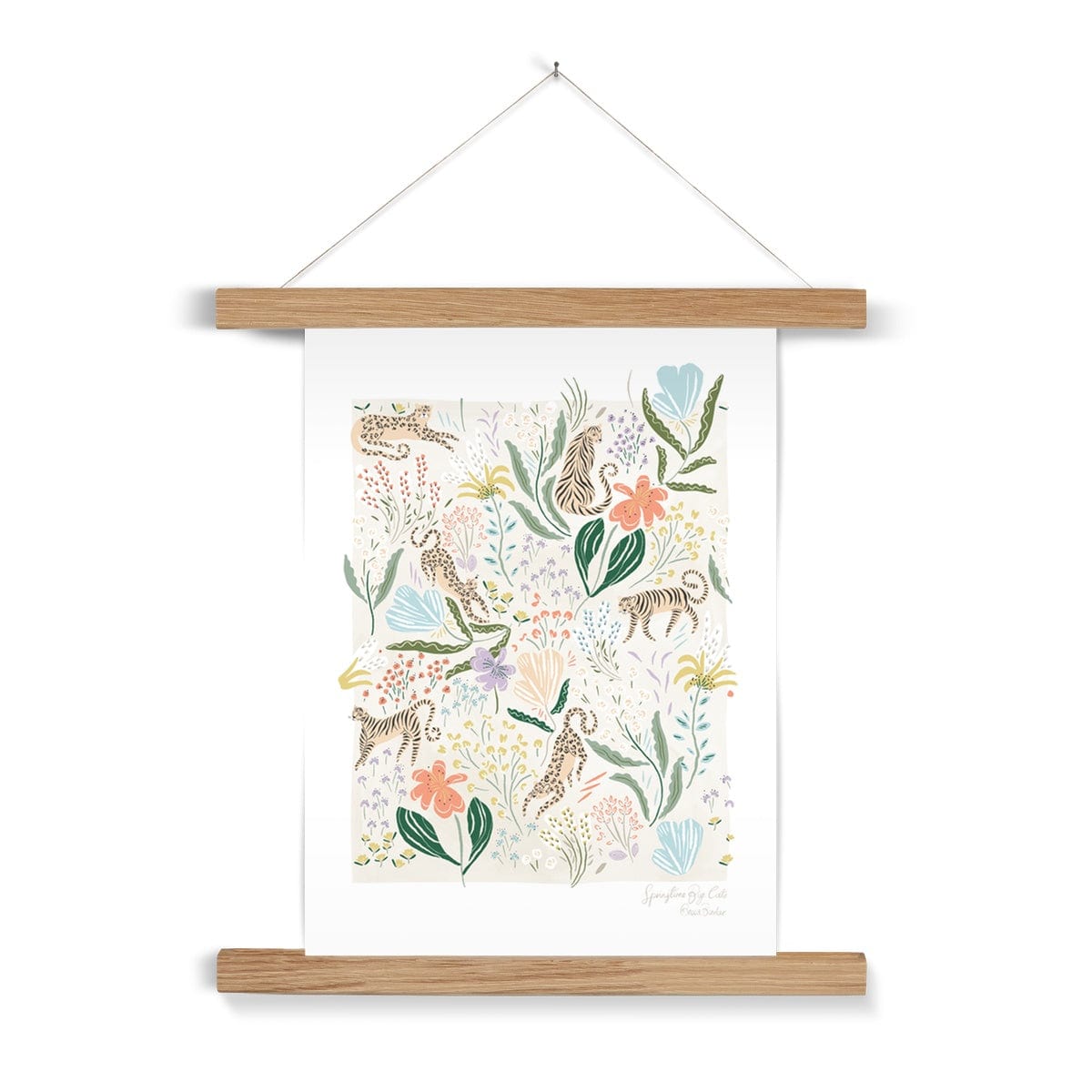 Art Print Springtime Big Cats Art Print