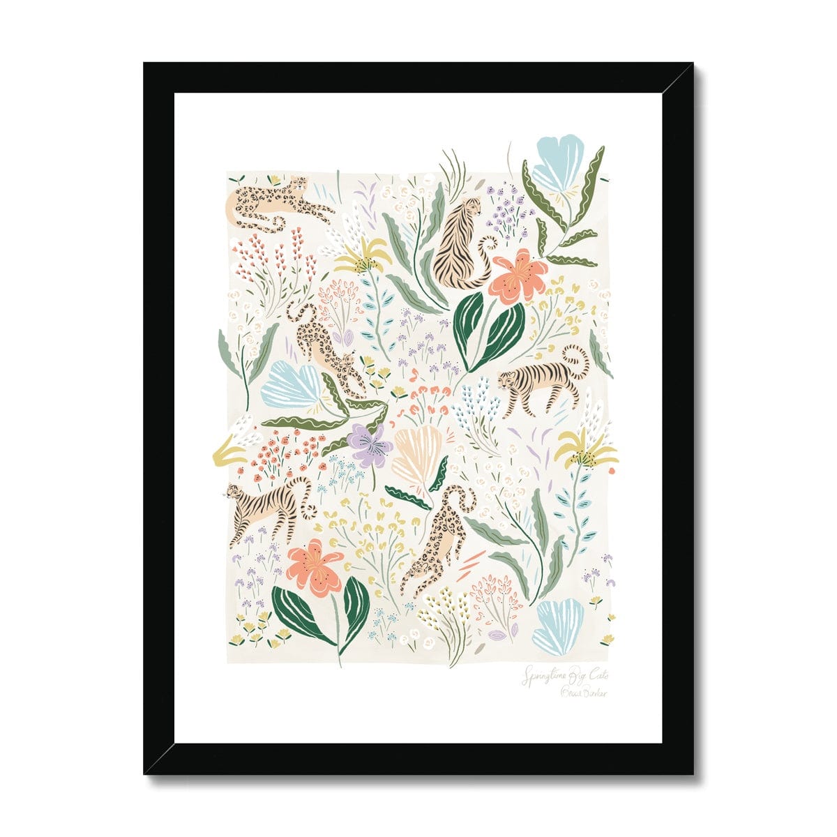 Art Print Springtime Big Cats Art Print