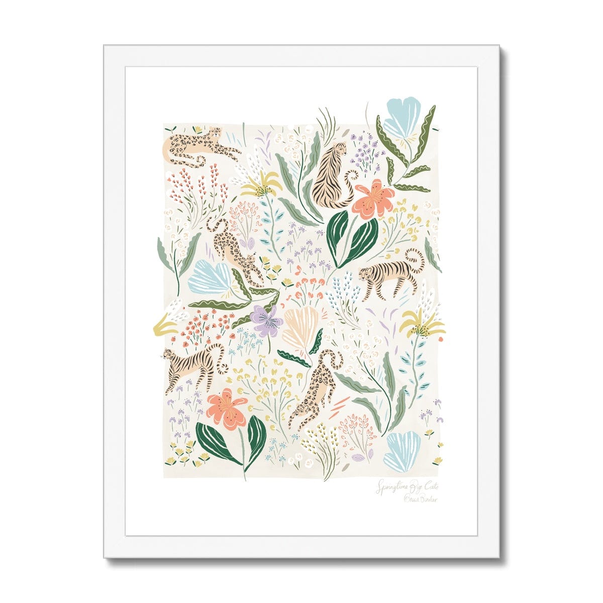 Art Print Springtime Big Cats Art Print