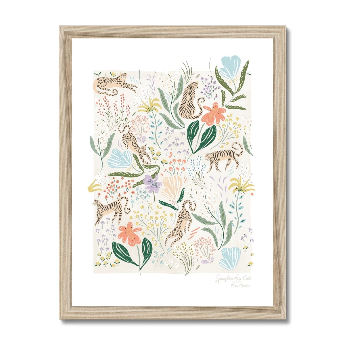 Art Print Springtime Big Cats Art Print