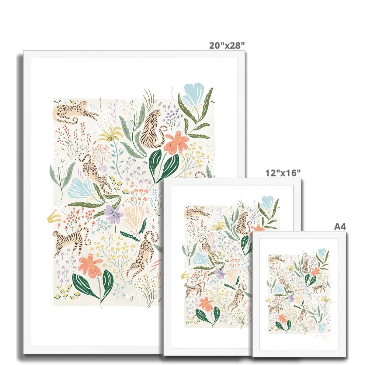 Art Print Springtime Big Cats Art Print
