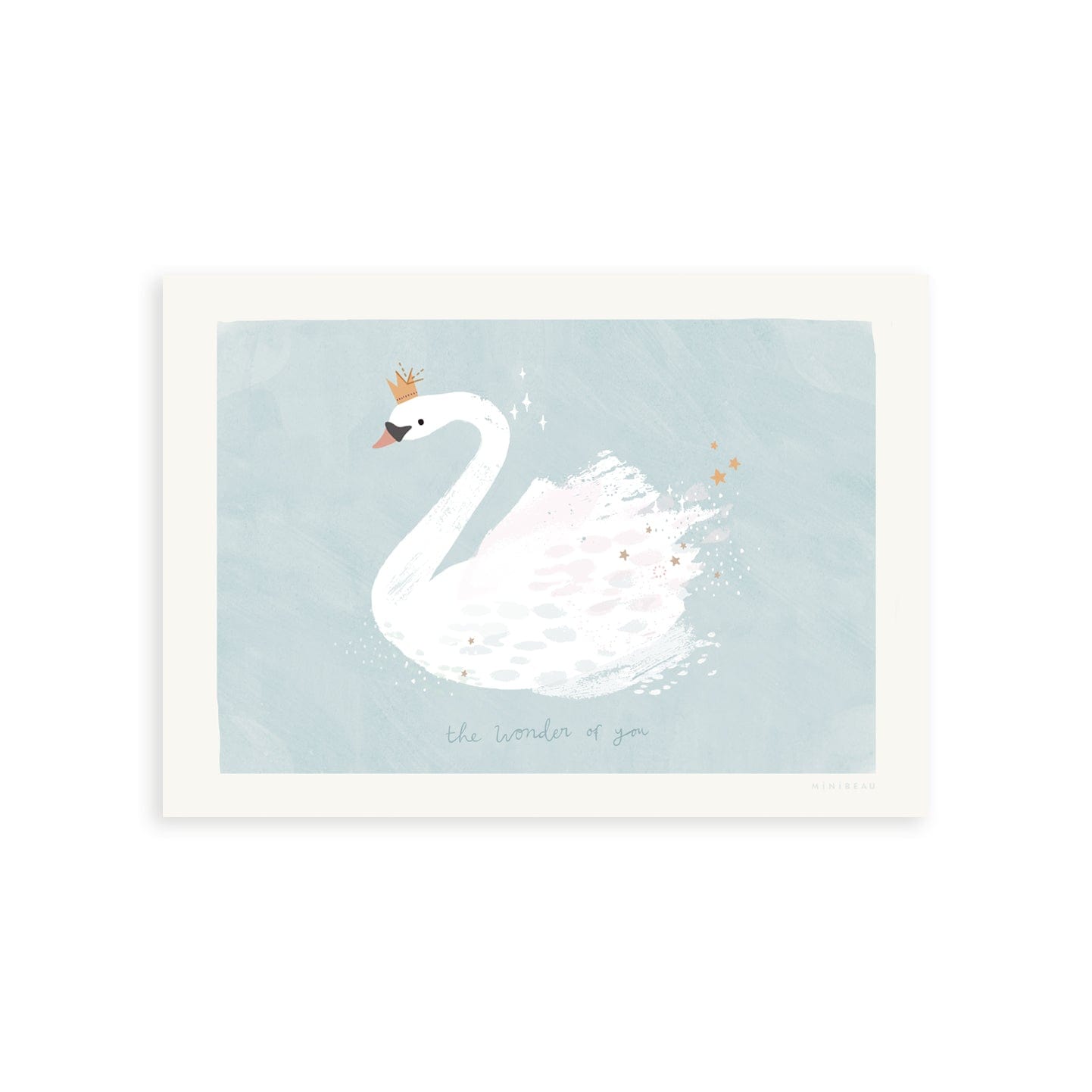 Art Print 15x20cm (6x8") / Soft Blue / No Frame The Wonder Of You Swan Art Print