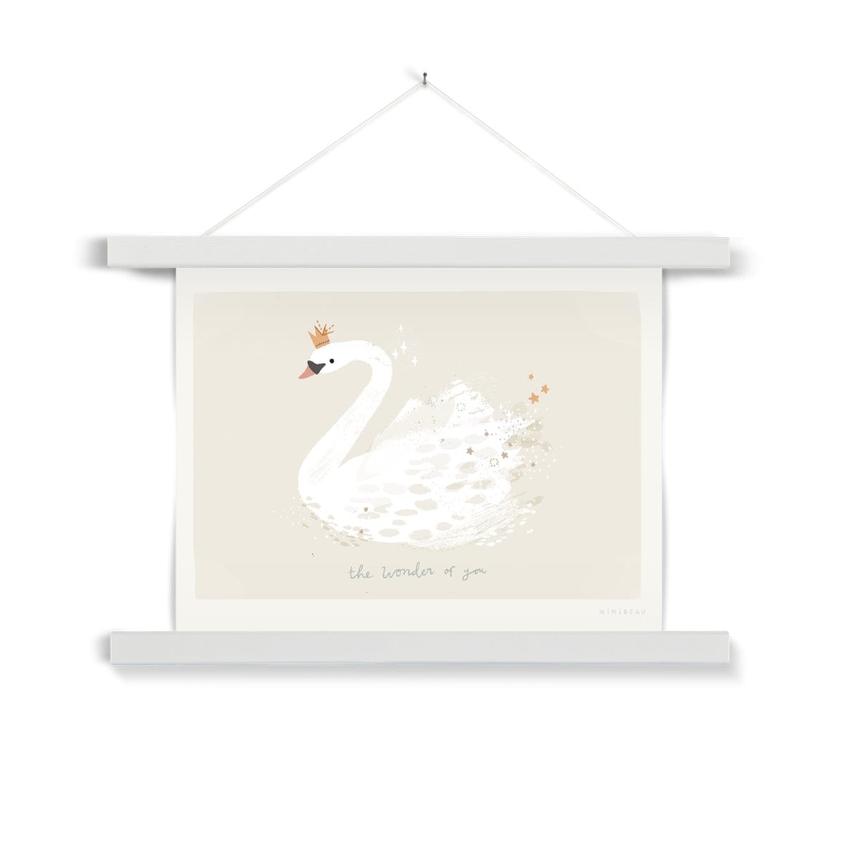 Art Print 15x20cm (6x8") / Soft Beige / White Hanger The Wonder Of You Swan Art Print