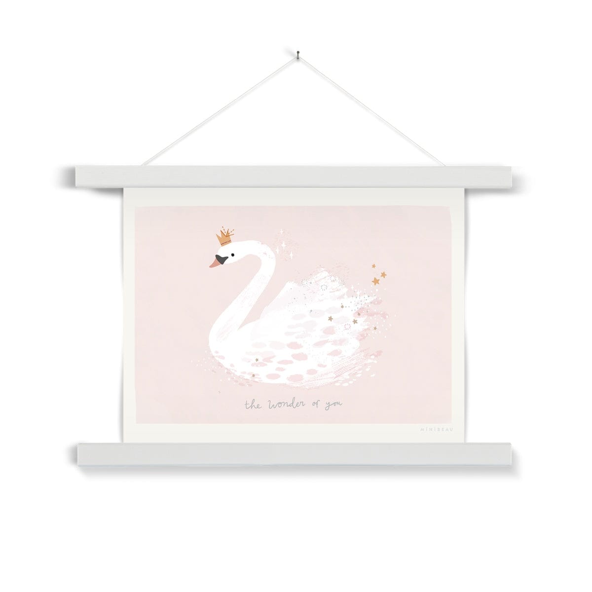 Art Print 15x20cm (6x8") / Soft Pink / White Hanger The Wonder Of You Swan Art Print