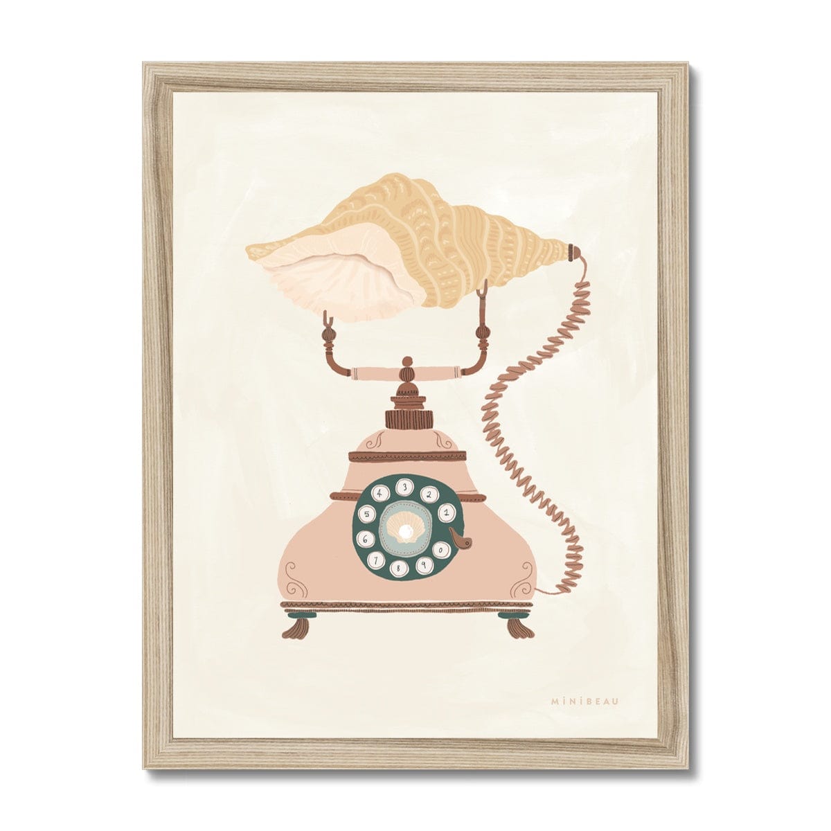 Fine art 6"x8" / Natural Frame Ocean Calling Art Print