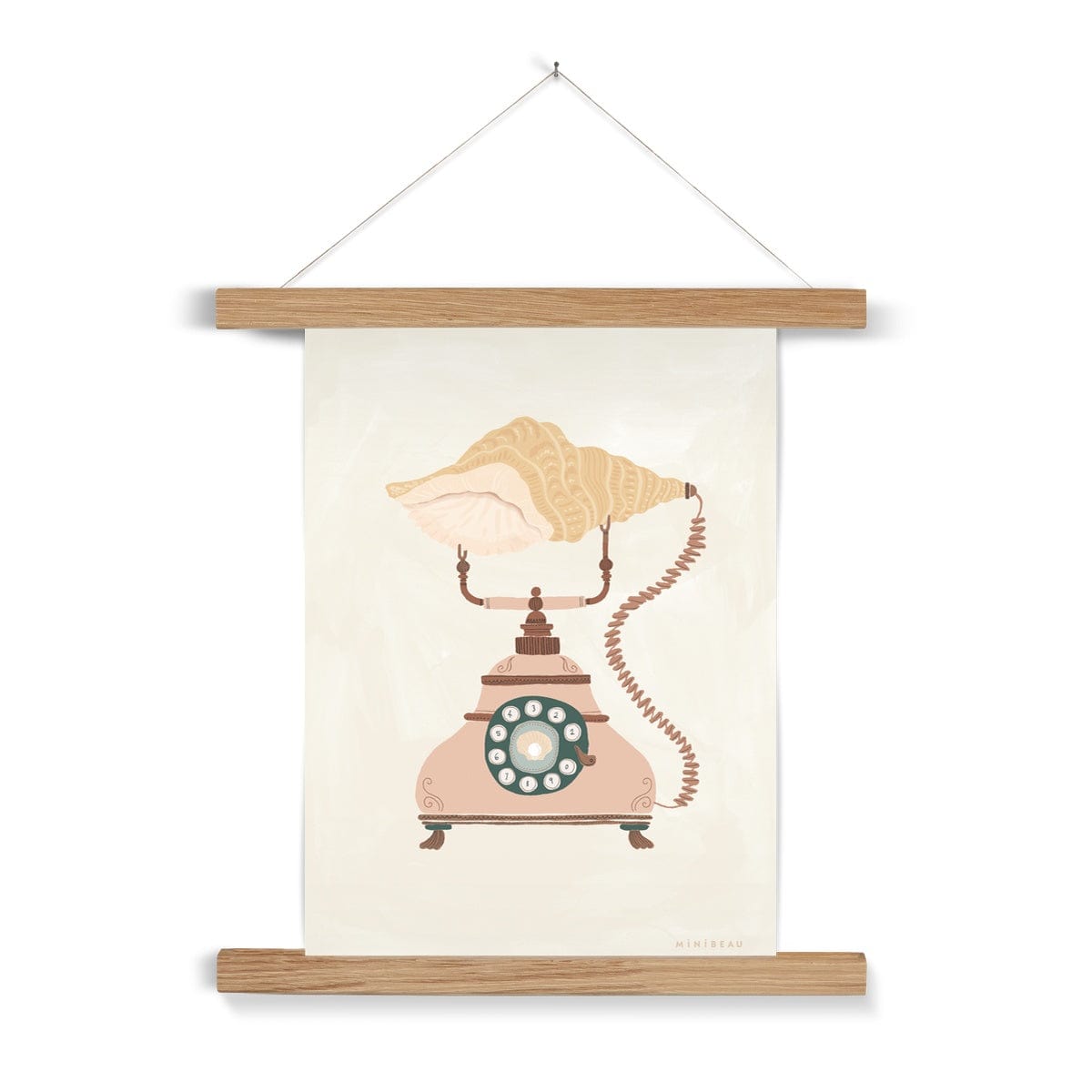 Fine art 12"x16" / Natural Frame Ocean Calling Art Print Fine Art Print with Hanger