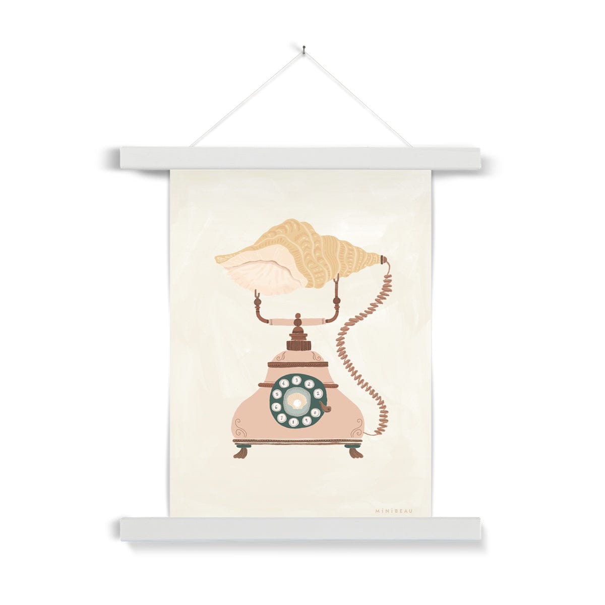 Fine art 12"x16" / White Frame Ocean Calling Art Print Fine Art Print with Hanger