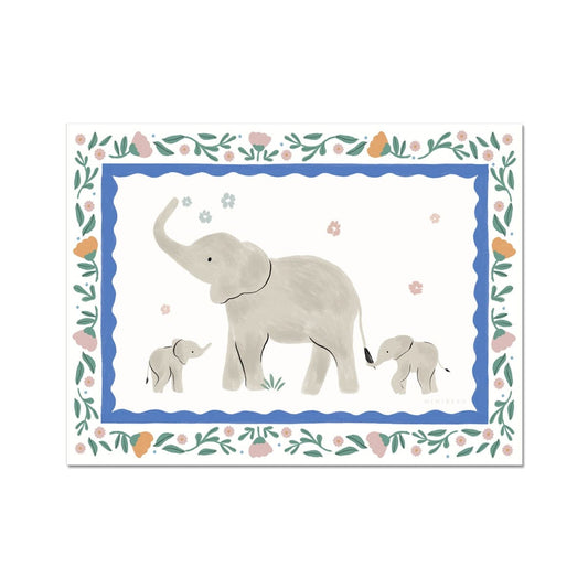 Art Print 8"x6" / No Frame Pretty Serengeti Elephant Art Print