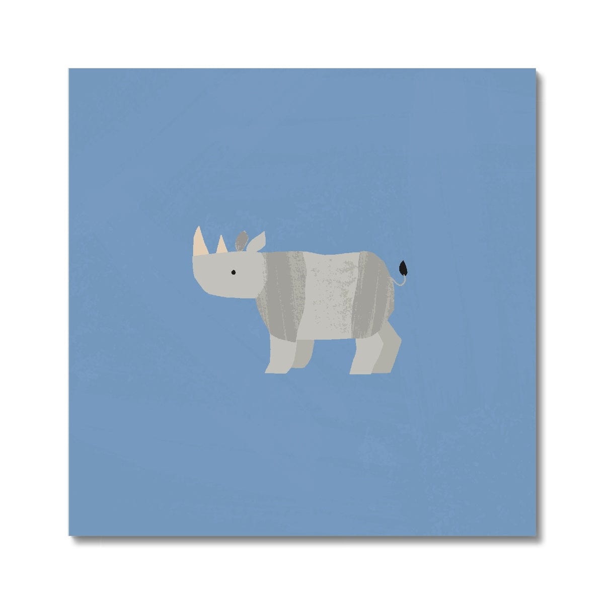 Fine art 15x15cm (6"x6") Safari - Rhino Square Art Print