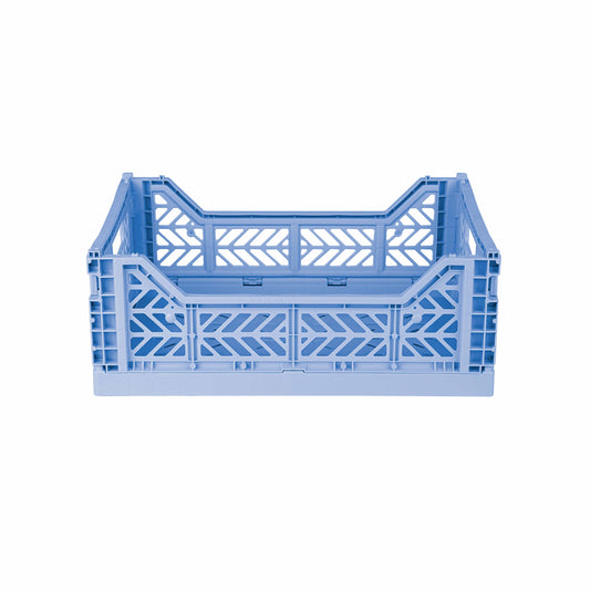 Folding Crate Aykasa Midi Folding Crate - Baby Blue on a white background