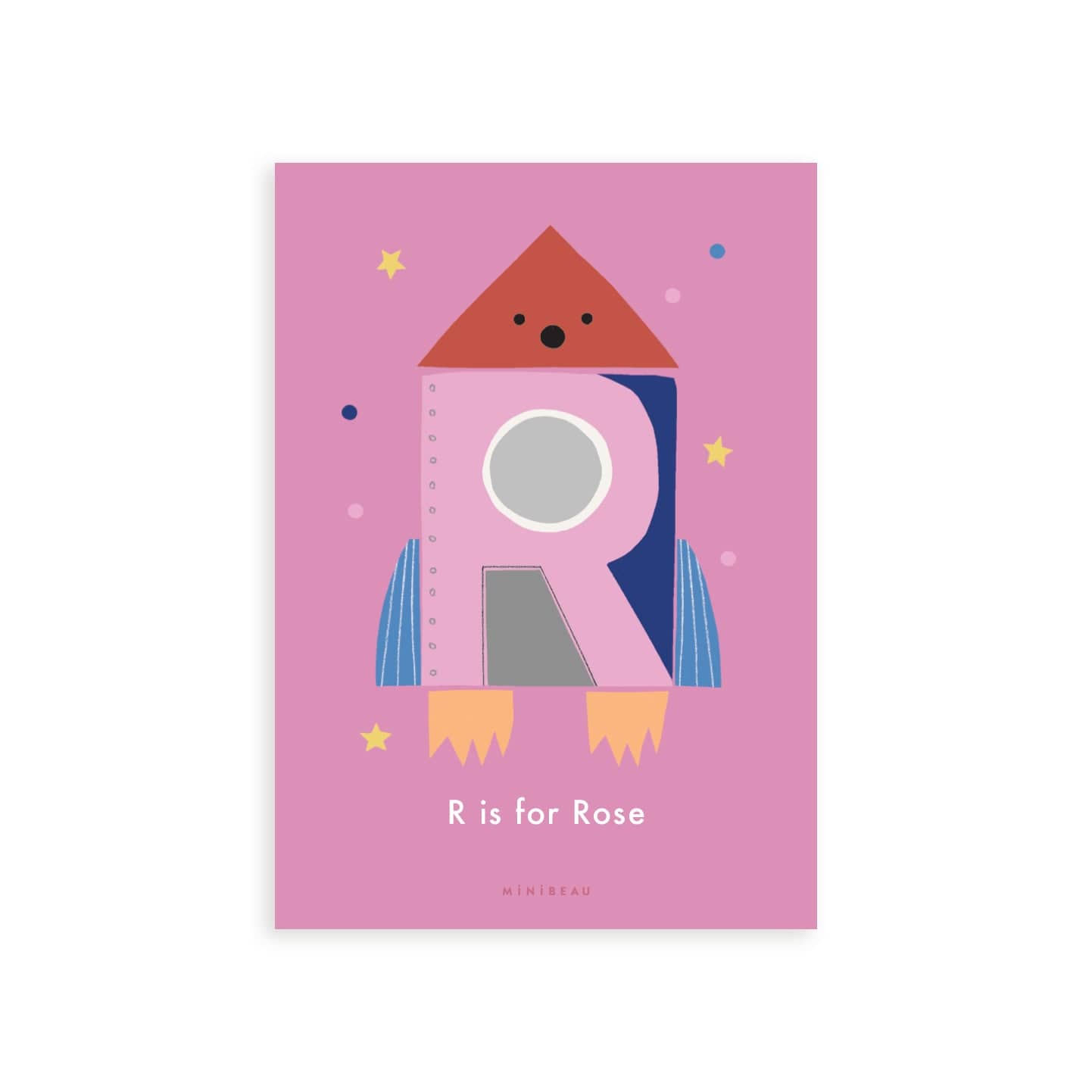 Personalised Art Print Happy Alphabet 'R' Personalised Art Print
