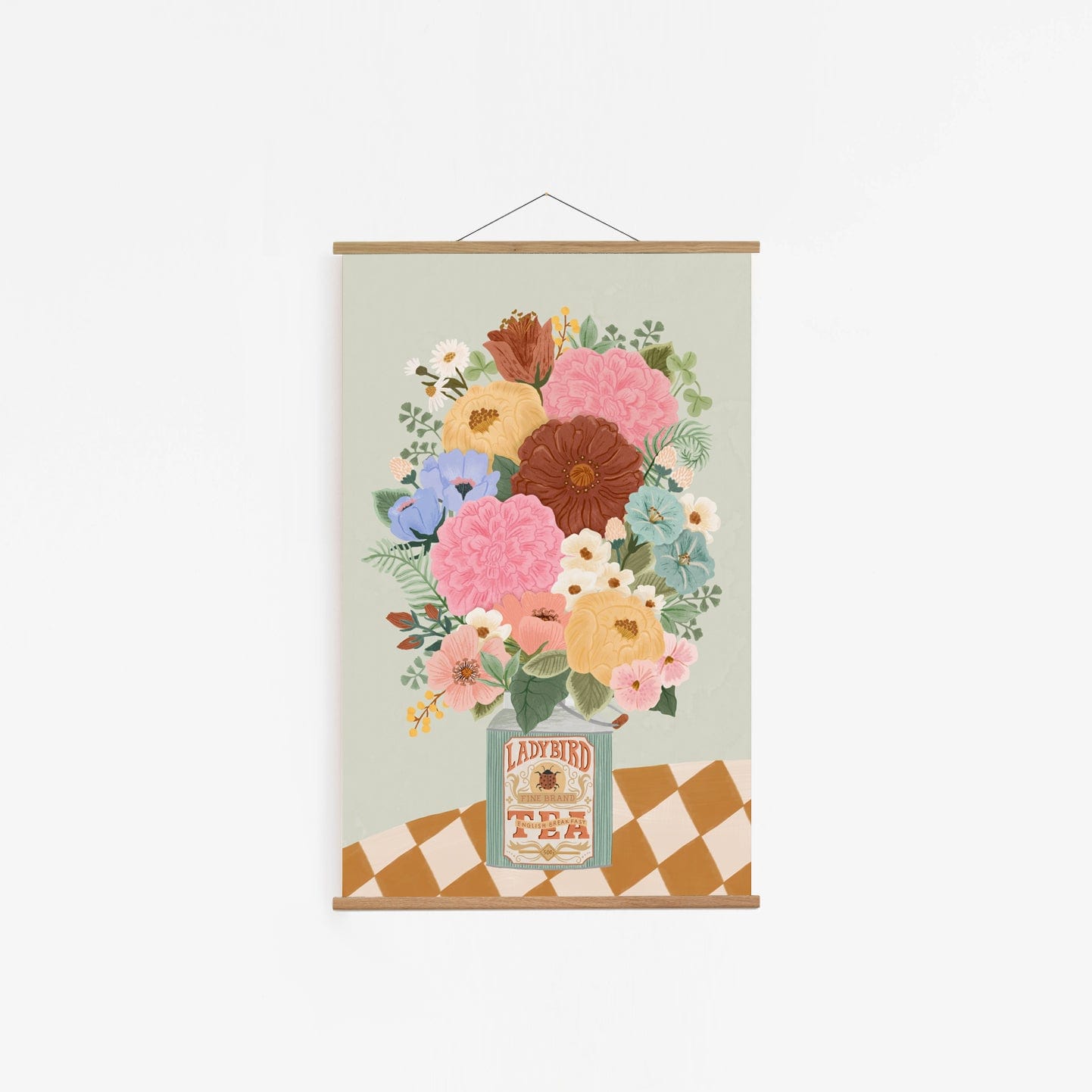 Wall Hanging With Hanger Boho Floral Vase Wall Hanging