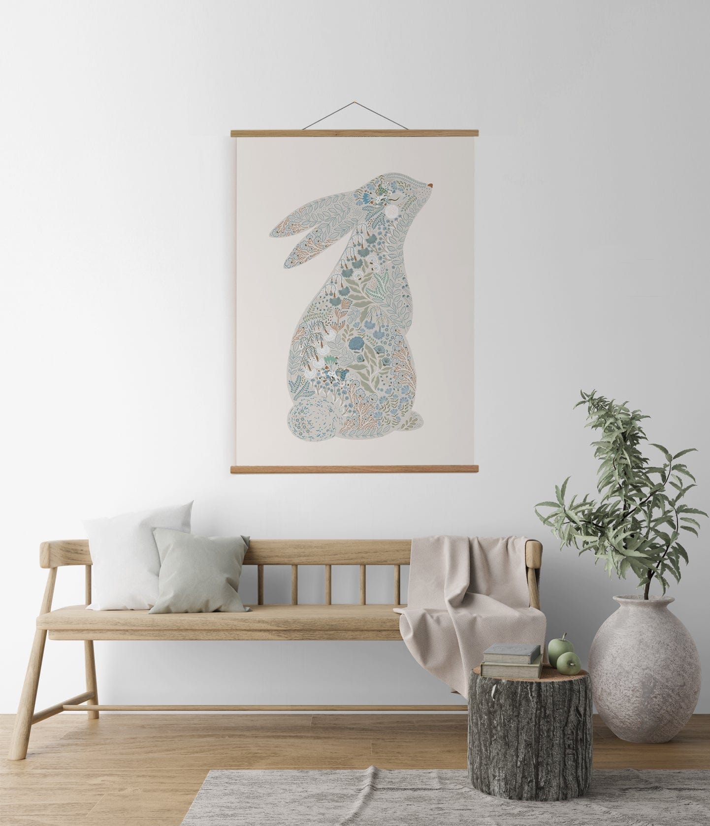 Rabbit theme Kids Growth scale  Wall growth chart, Hanging canvas