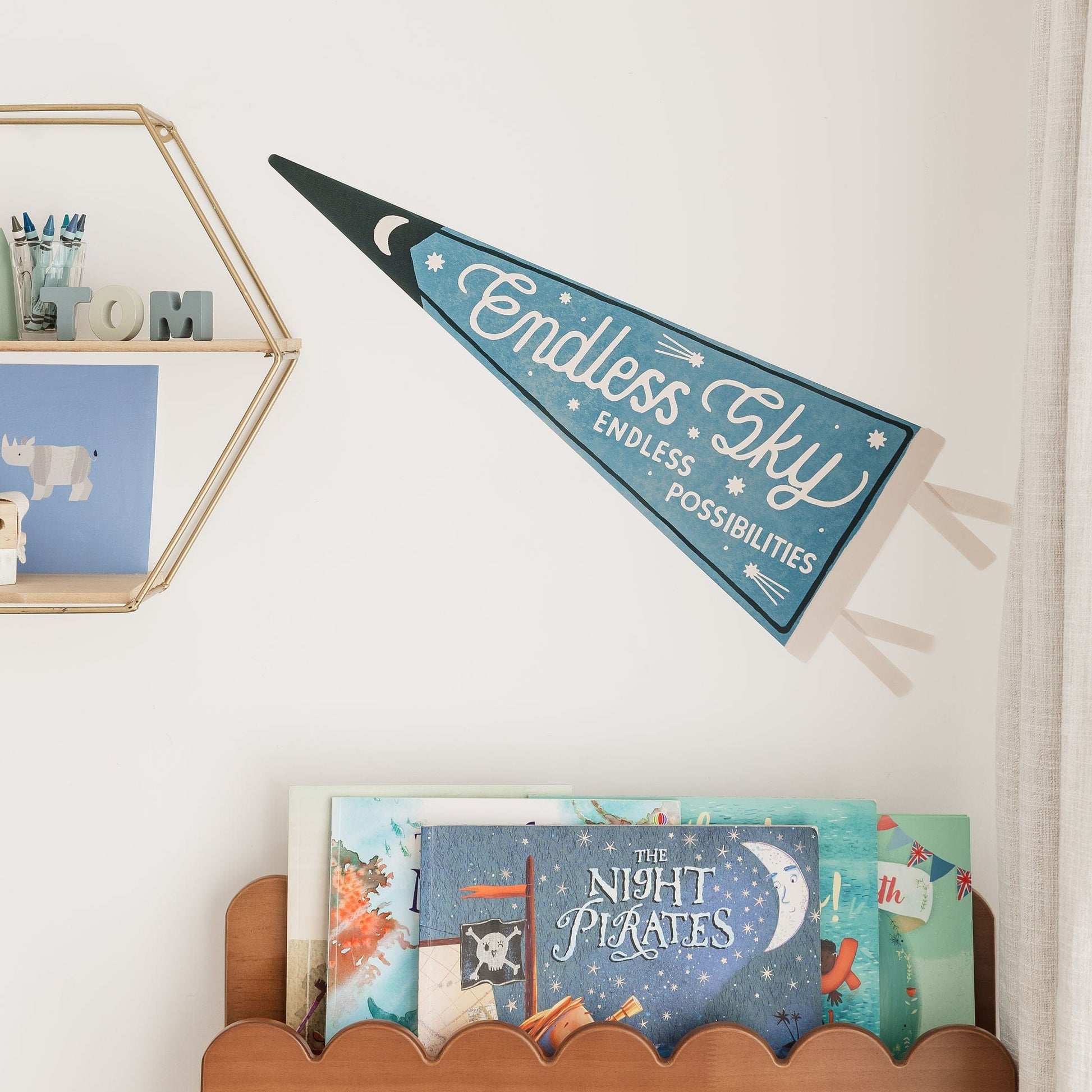 Wall Stickers Endless Sky Flag Wall Decal - Blue