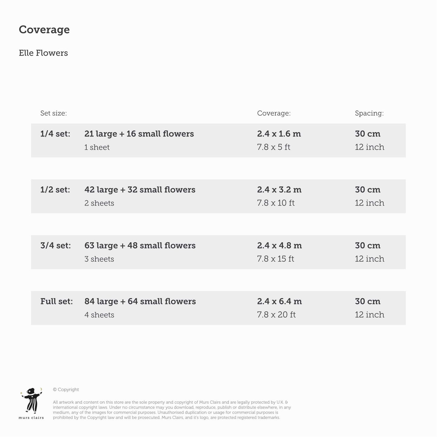 Wall Stickers Murs Clairs Elle Flowers Fabric Wall Stickers