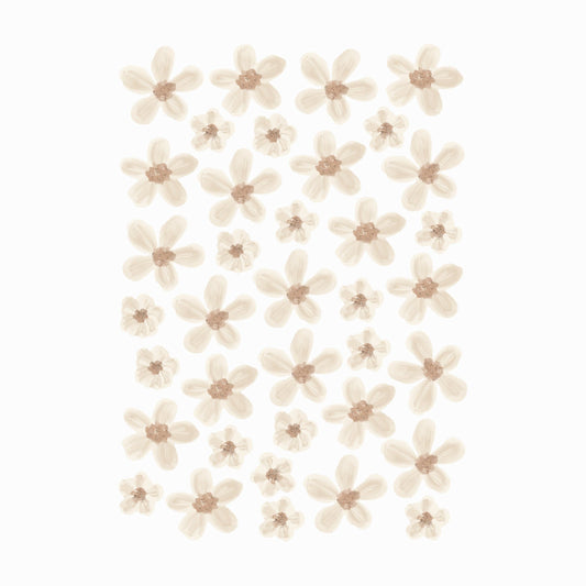 Wall Stickers 1 Sheet Murs Clairs Elle Flowers Fabric Wall Stickers