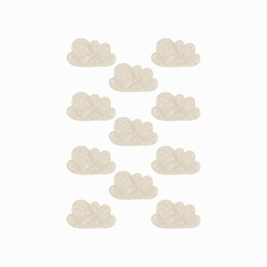 Wall Stickers 1 Sheet / Brown Murs Clairs Mini Clouds Wall Stickers