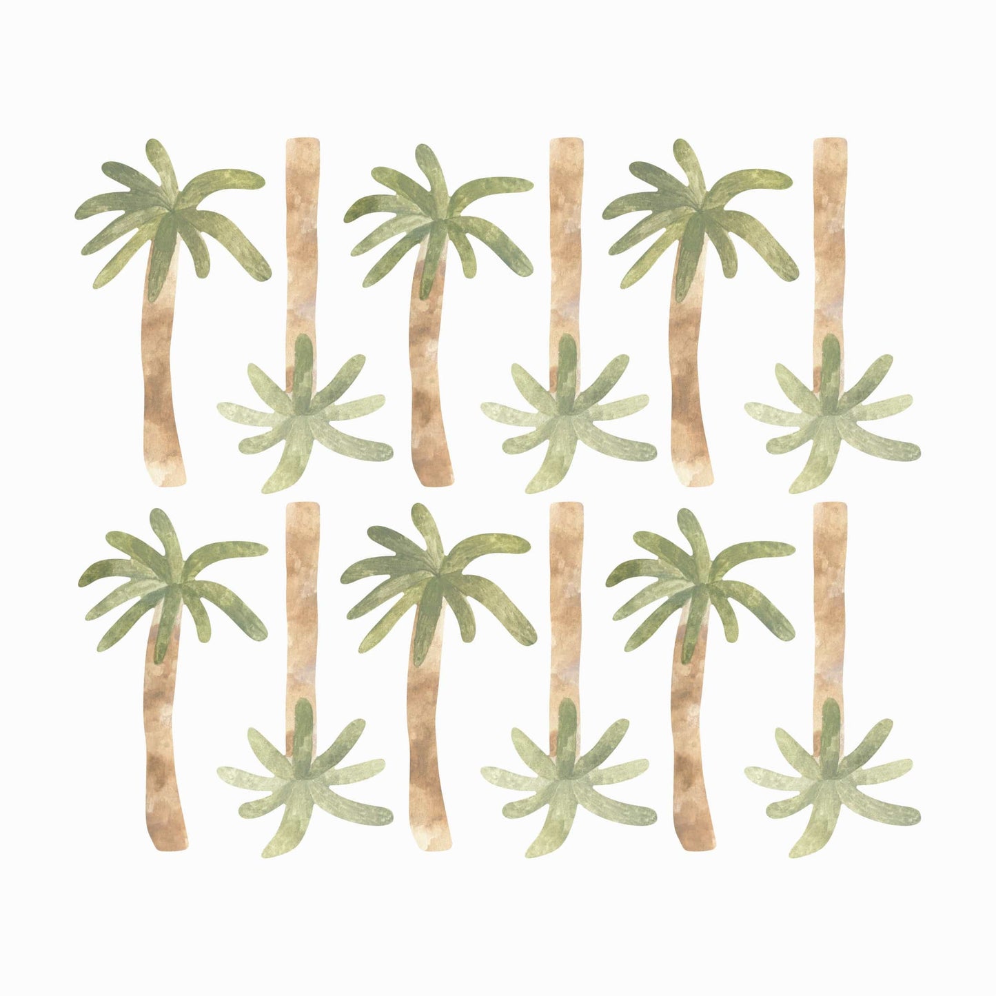 Wall Stickers 2 Sheets Murs Clairs Palm Trees Wall Stickers