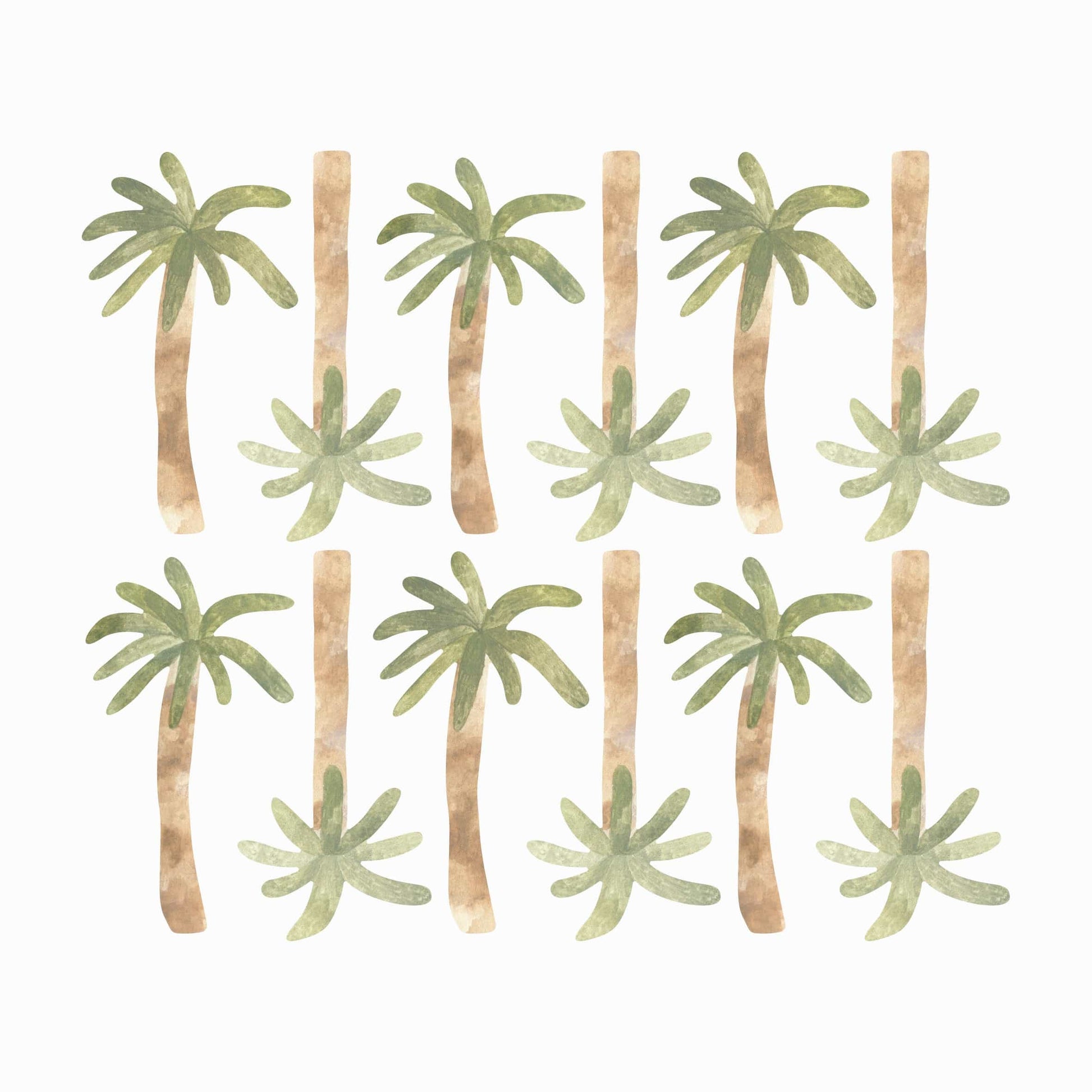 Wall Stickers 2 Sheets Murs Clairs Palm Trees Wall Stickers