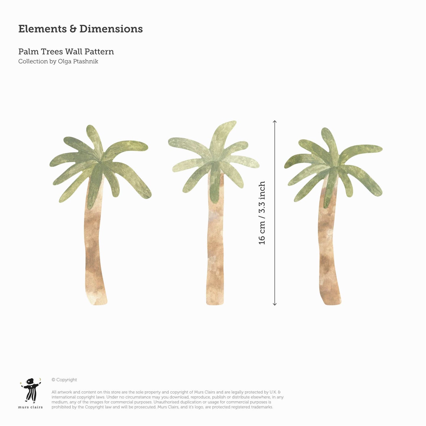 Wall Stickers Murs Clairs Palm Trees Wall Stickers